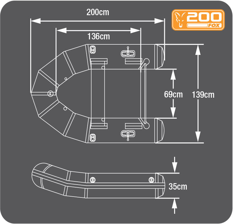 EOS 200 INFLATABLE BOAT - SLAT FLOOR