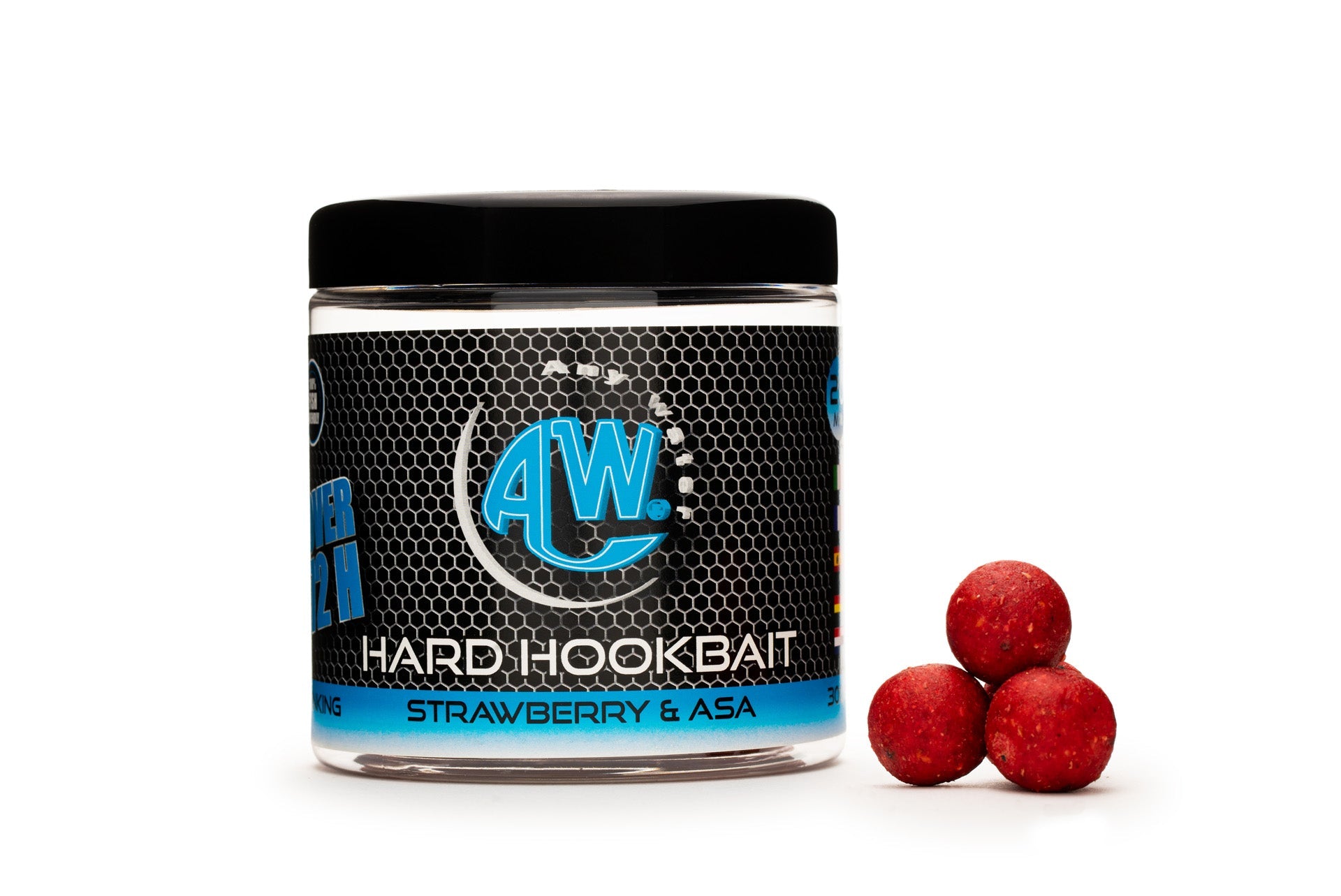 HARD HOOKBAIT BOILIES STRAWBERRY & ASAFOETIDA