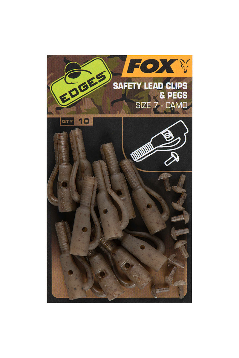 EDGES CAMO SAFETY LEAD CLIP & PEGS