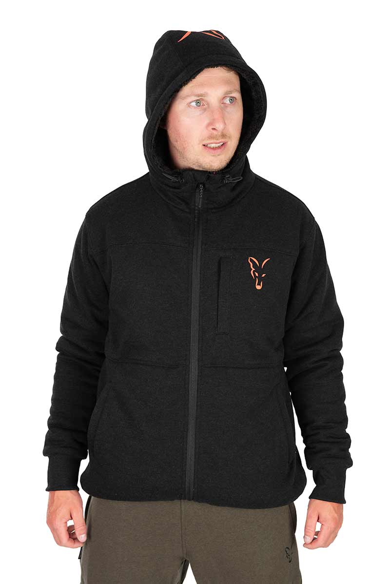 Collection Sherpa Jacket Black & Orange
