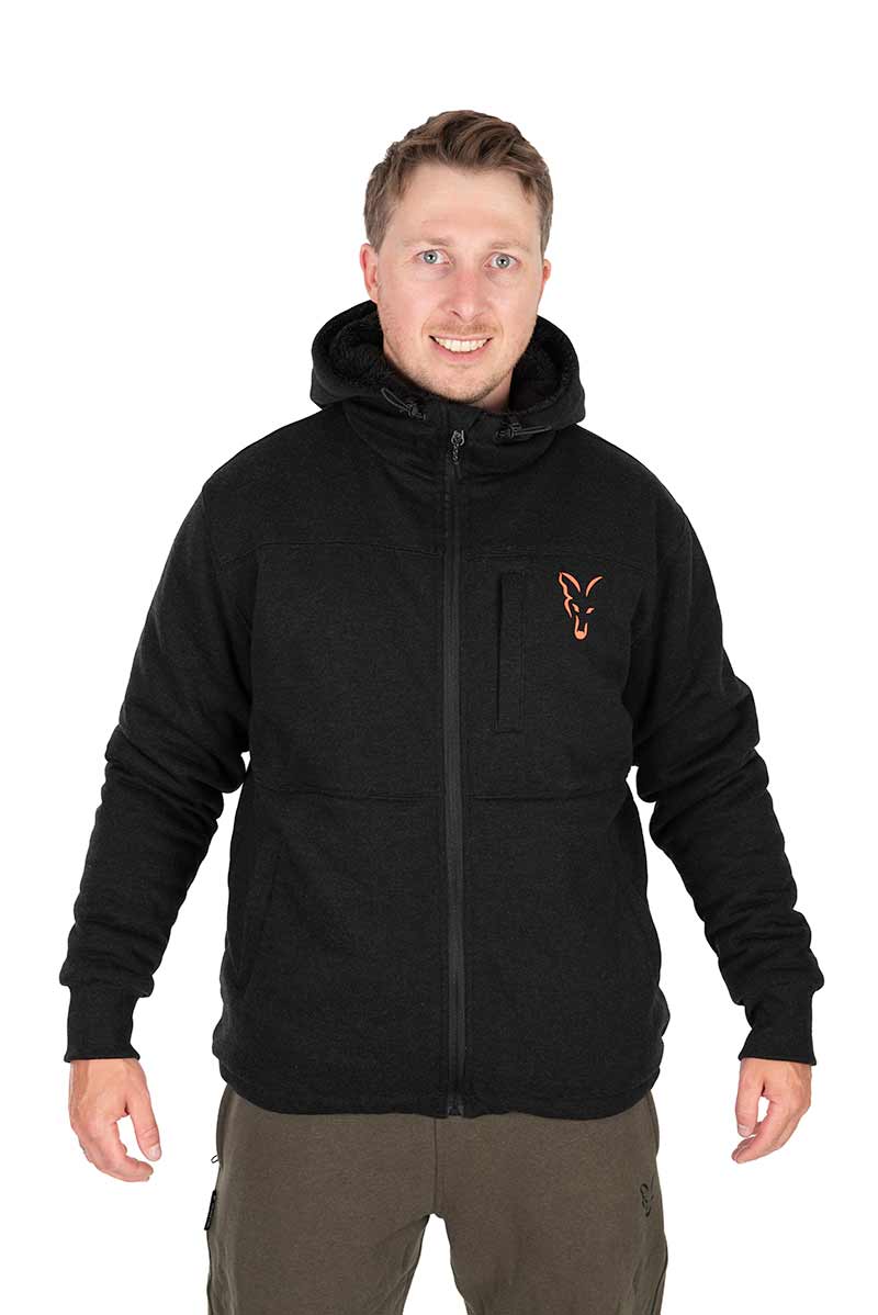 Collection Sherpa Jacket Black & Orange