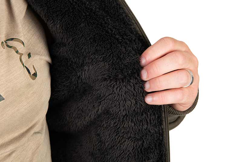 Fox Collection Sherpa Jacket Green & Black